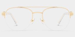 Emily Light Gold Aviator Glasses1