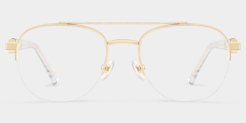 Emily Light Gold Aviator Glasses