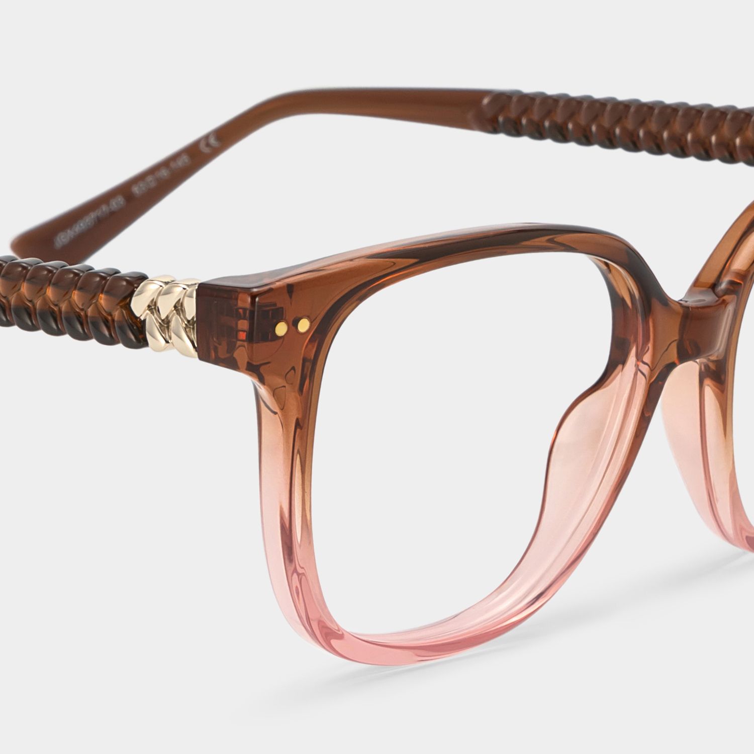 Clara Amber Cat Eye Two-tone Frame Glasses for Women | ZEELOOL5