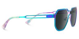 Hype Iridescent Geometric Sunglasses4