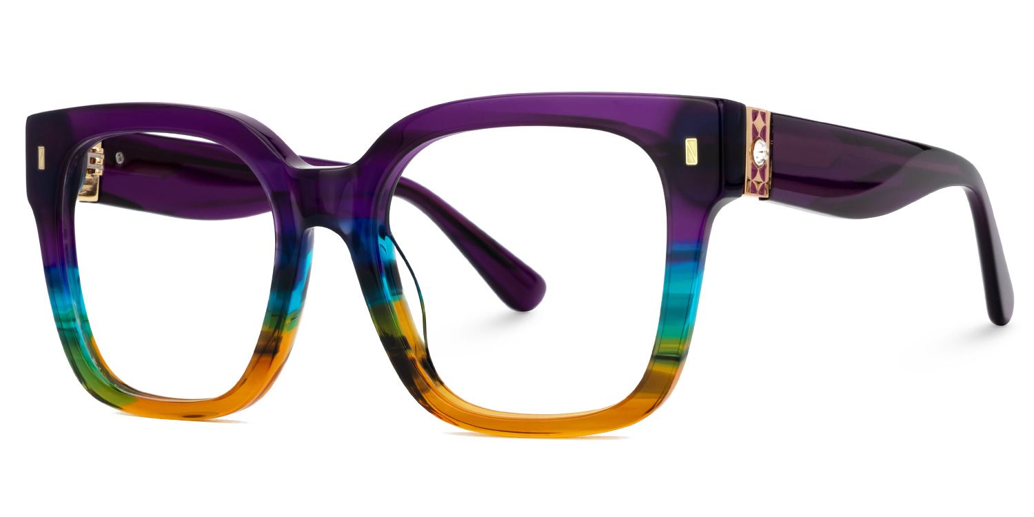 Designer Scicluna Square  Multicolor Full Frame Glasses | ZEELOOL2