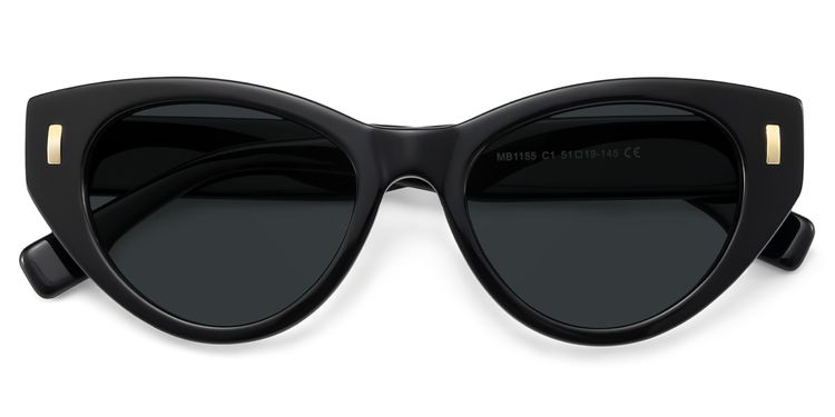 Azura Black Cat eye Sunglasses
