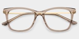 Vibert Brown Rectangle Glasses2