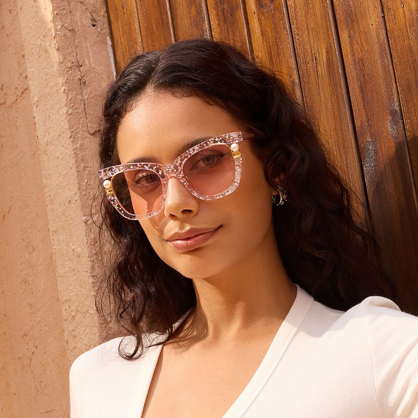 Pearl Pink Cat eye Glasses