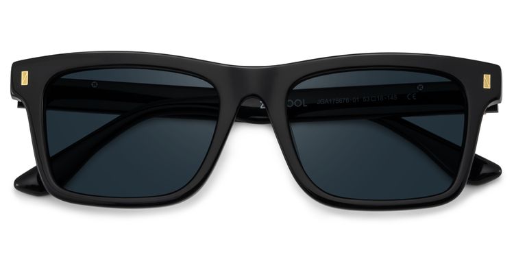 Sammi Black Rectangle Sunglasses