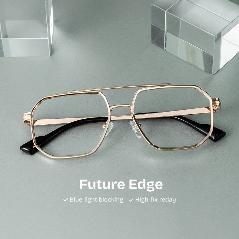 Autumn Gold Aviator Glasses