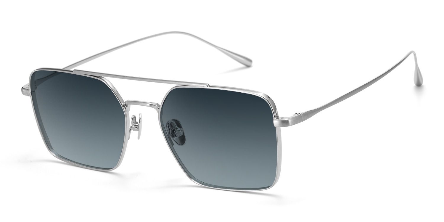Jensen Aviator Silver Sunglasses for Women & Men | ZEELOOL2