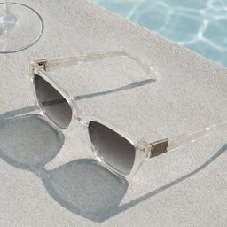 Miranda Clear Yellow Cat eye Sunglasses1