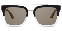 Pascal Black Clear Aviator Sunglasses0