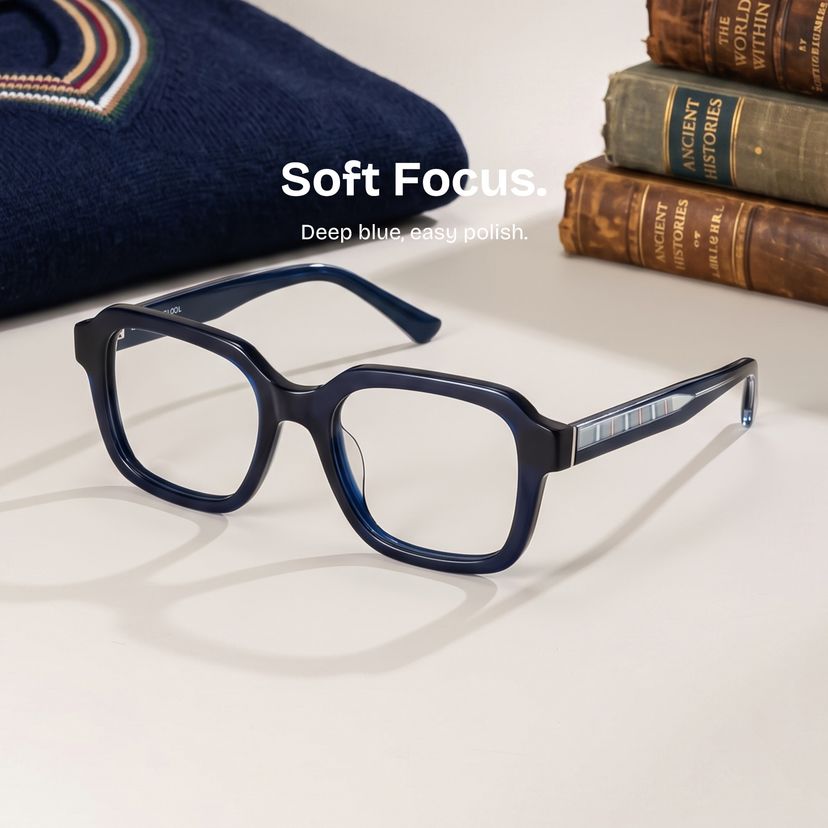 Parker Blue Square Glasses