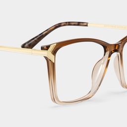 Tricee Brown Square Glasses5