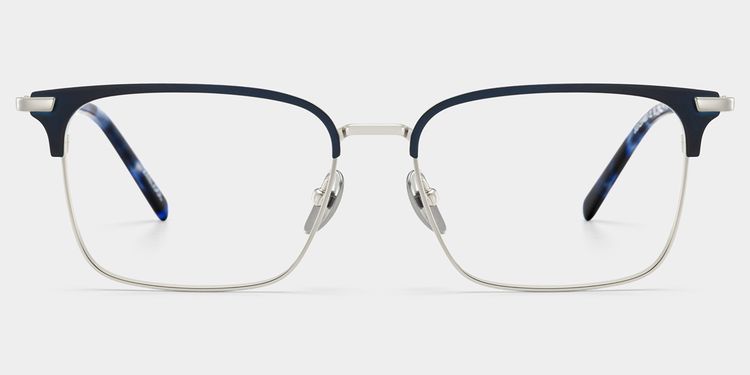 Maxwell Blue Browline Glasses