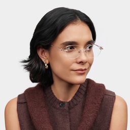 Seth Rose Gold Rectangle Glasses4