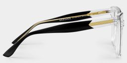 Mirta Black-Clear Square Glasses3