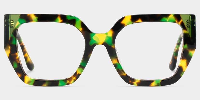 Viva Green Tortoise Square Glasses