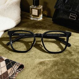 Hailey Black Square Glasses0