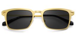 Chaney Gold Rectangle Sunglasses1