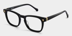 Heather Black Square Glasses3