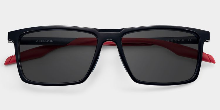 Active Black Rectangle Sunglasses