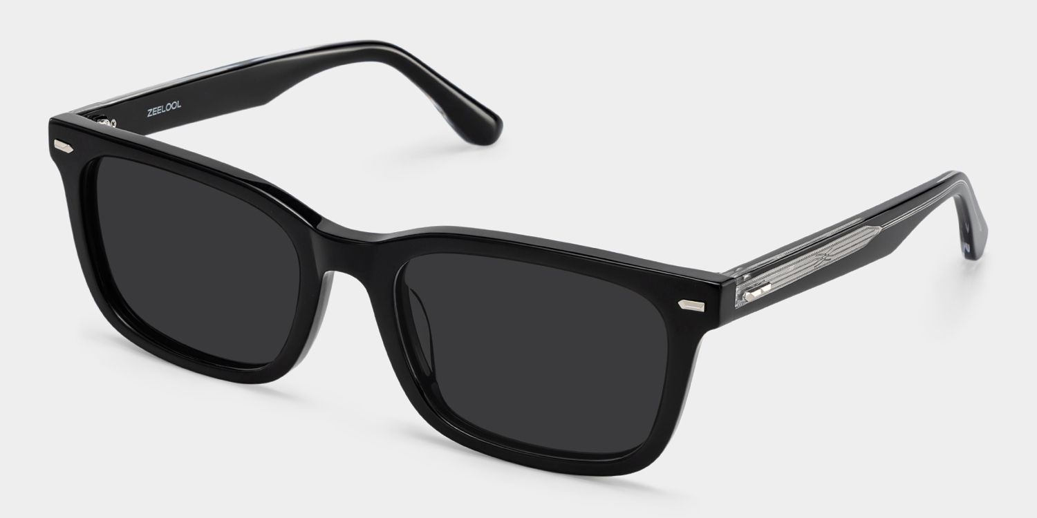 Patrick Rectangle Black Frame Sunglasses Online Sale | ZEELOOL2