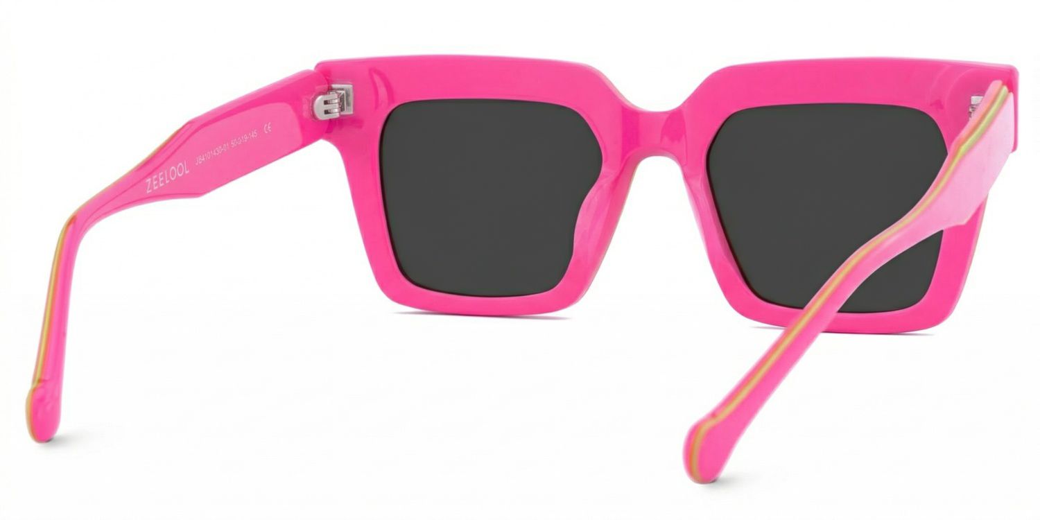 Gilberto Square Bright Pink Frame Sunglasses Online Sale | ZEELOOL4