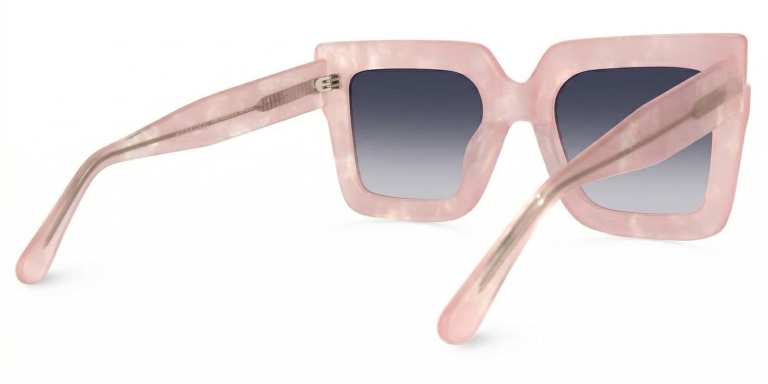 Brandon Pink Square Polarized Sunglasses for Driving | ZEELOOL4