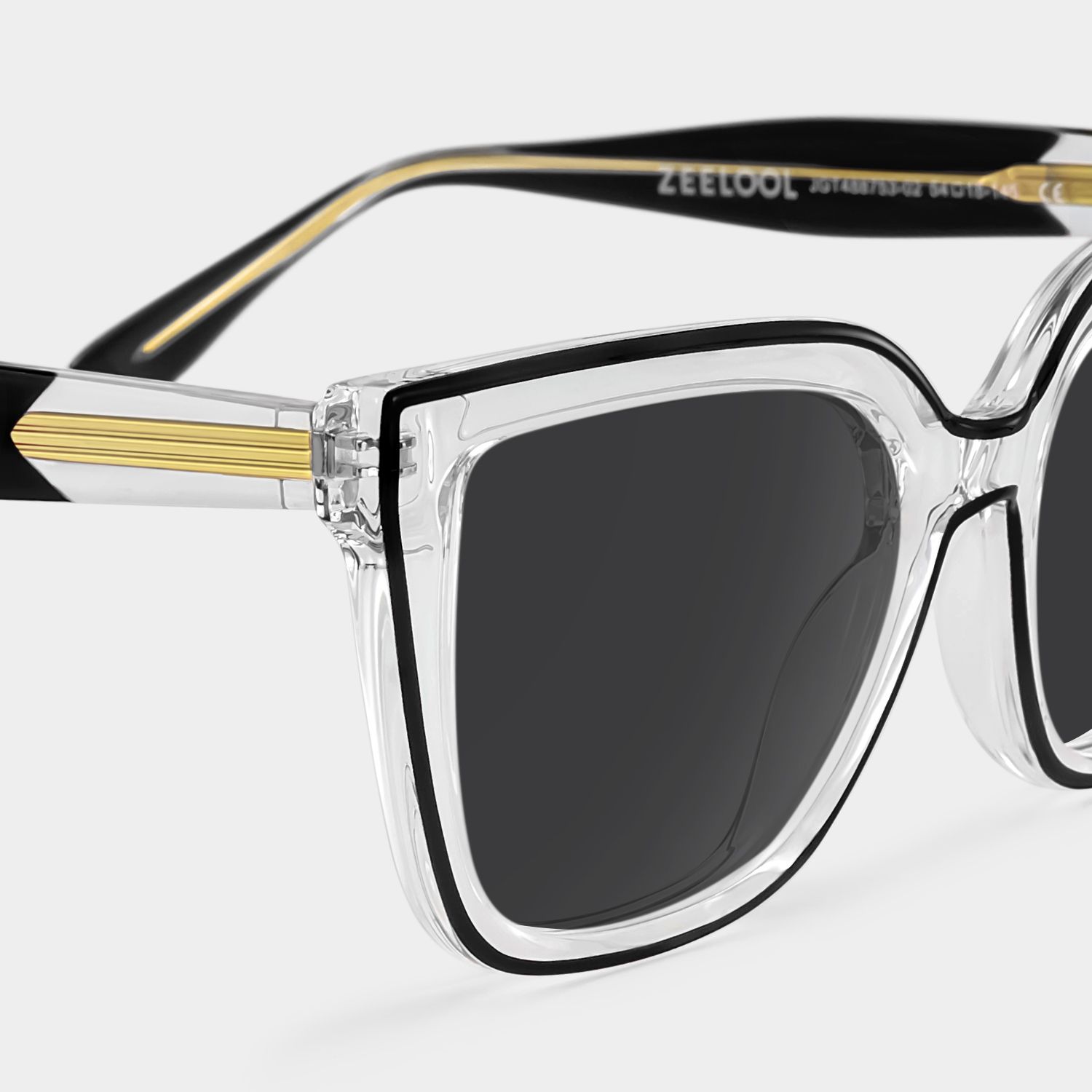 Mirta Tr90 Black-Clear Frame Sunglasses | ZEELOOL4