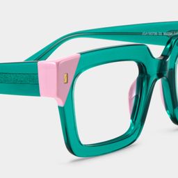 Sarah Green Pink Square Glasses5