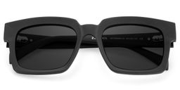 Amadeo Black Rectangle Sunglasses1