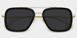 Gifford Black-Gold Aviator Sunglasses1