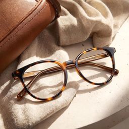Allison Tortoise Round Glasses0