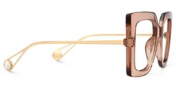 Qatar Beige Square Glasses2