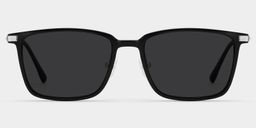 Ivonne Black Rectangle Sunglasses0