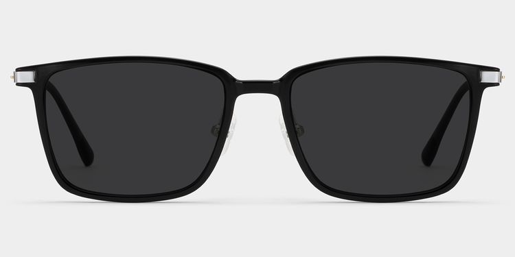 Ivonne Black Rectangle Sunglasses
