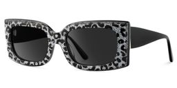 Orduno Gray Leopard Rectangle Sunglasses2