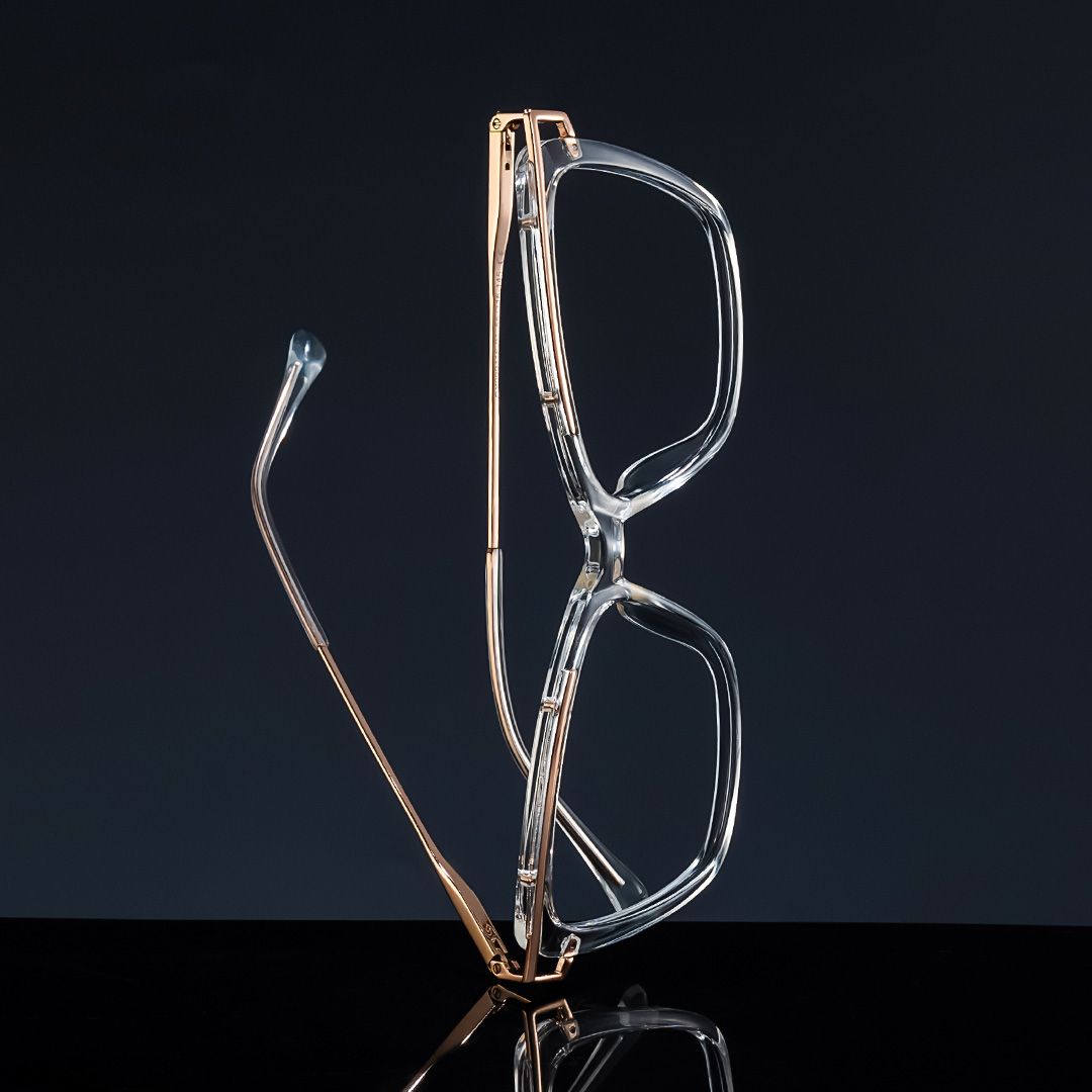 Krystle Square Clear Metal Frame Glasses | ZEELOOL2