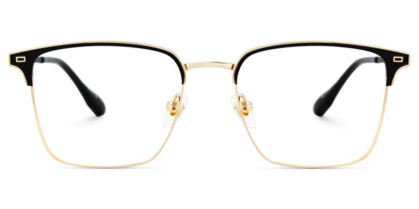 Dawson Black Gold Rectangle Glasses