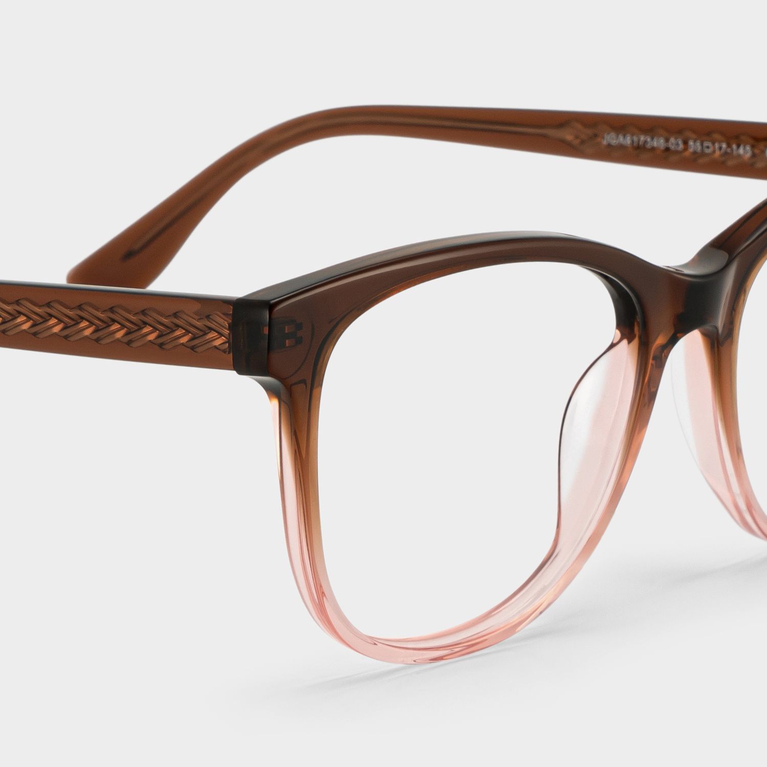 Julia Brown Gradient Rectangle Two-tone Frame Glsses | ZEELOOL5