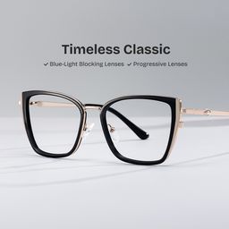 Juniper Black Rectangle Glasses2