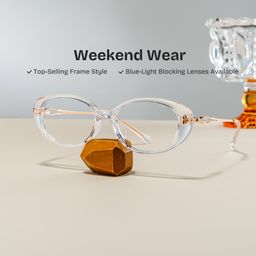 Blaire Clear Oval Glasses0