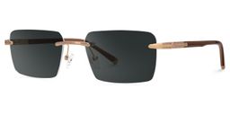 Savitrie Brown Rectangle Sunglasses1