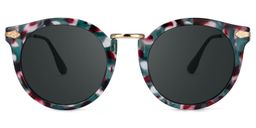 Quentina Blue Round Sunglasses0
