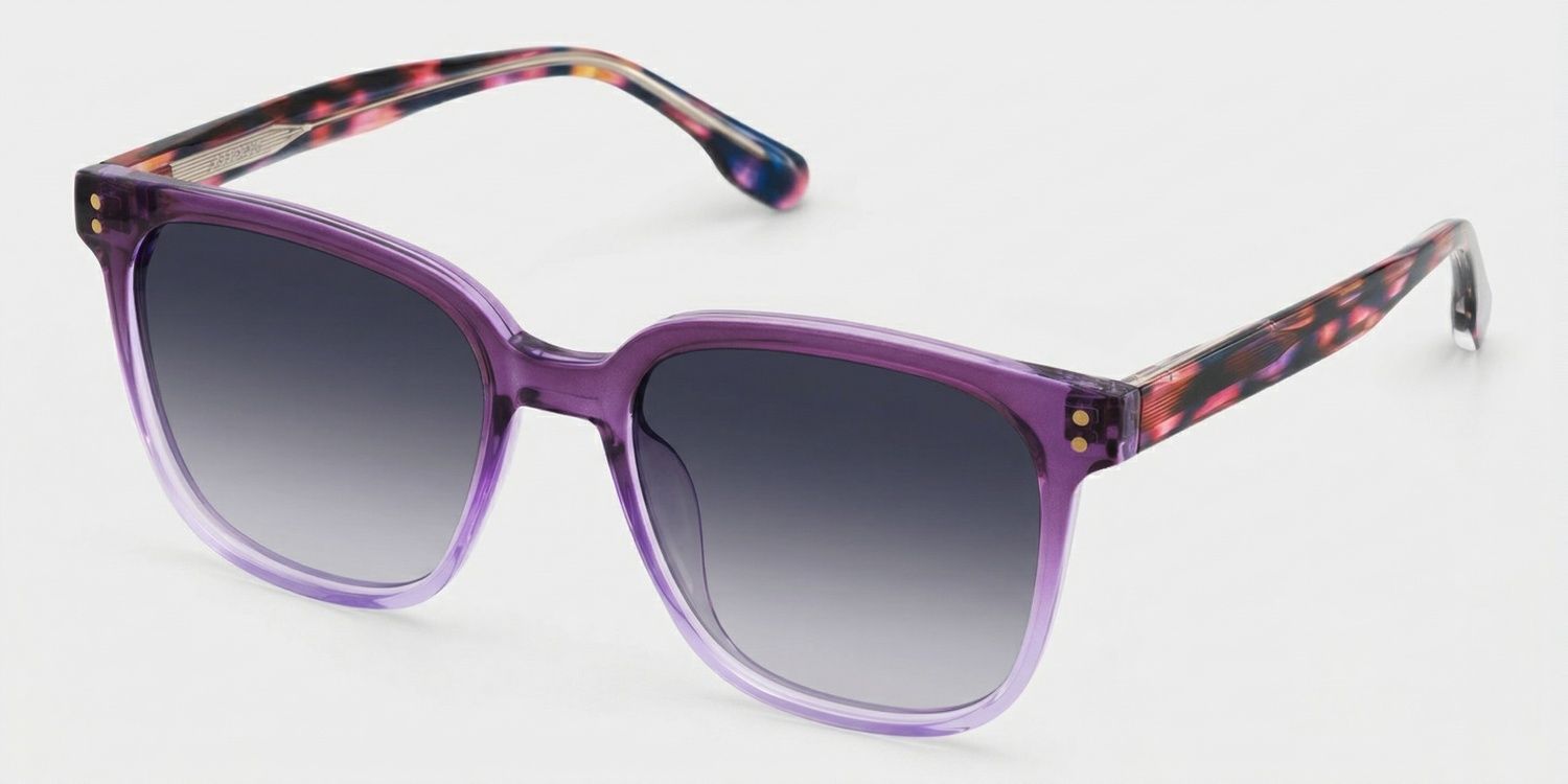 Donnalyn Square Purple Sunglasses for Women & Men | ZEELOOL2