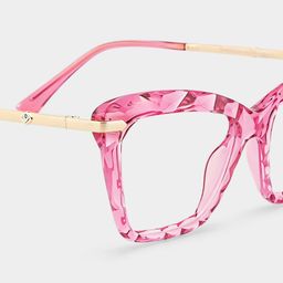 Juliet Pink Rectangle Glasses4