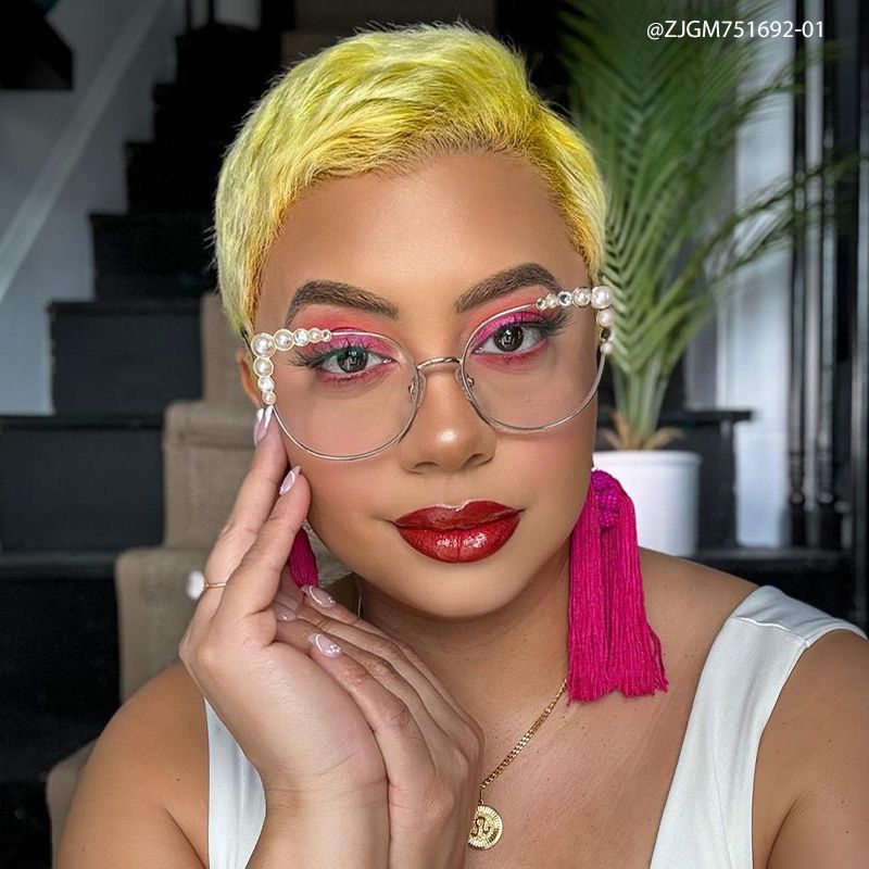 Wallice Gold Cat eye Glasses
