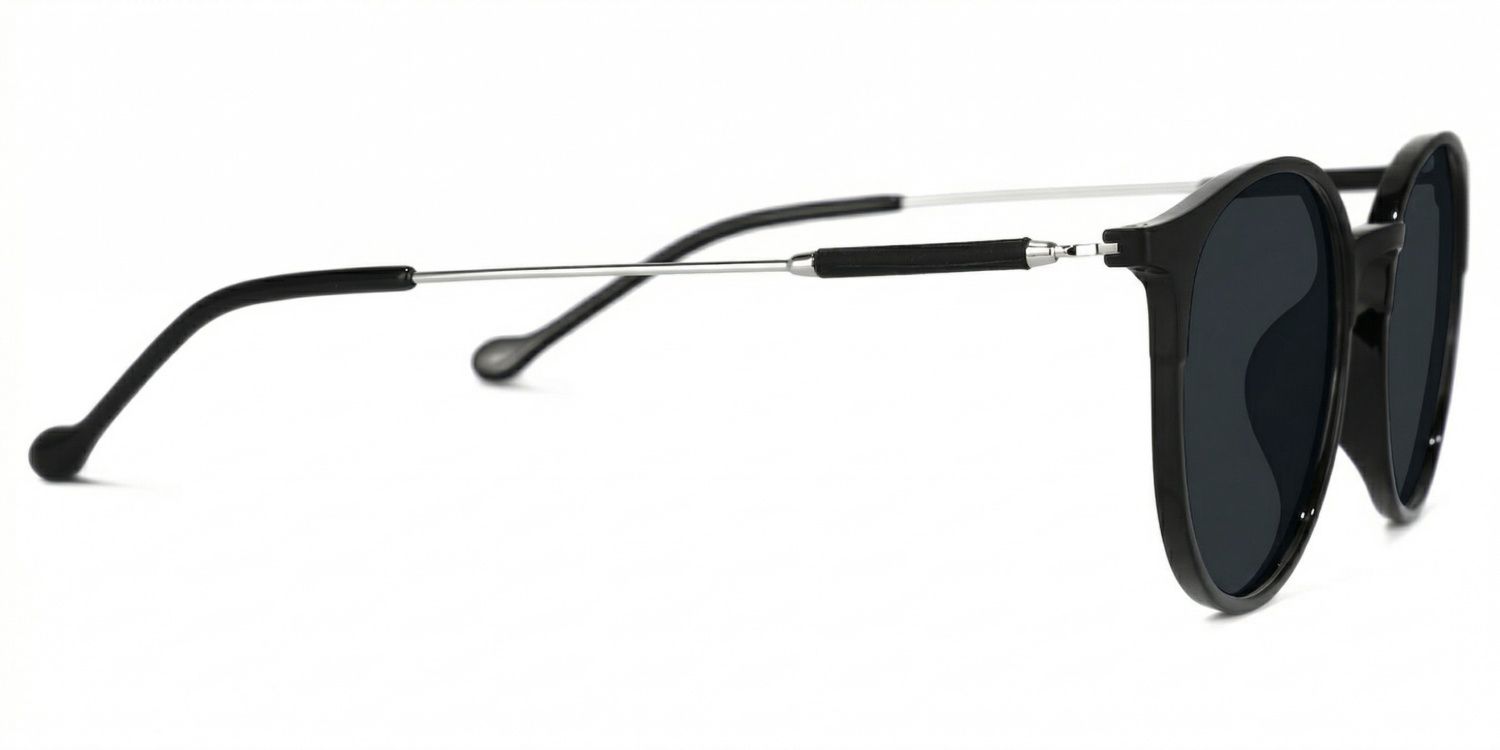Gamble Round Style Black Frame Sunglasses | ZEELOOL2