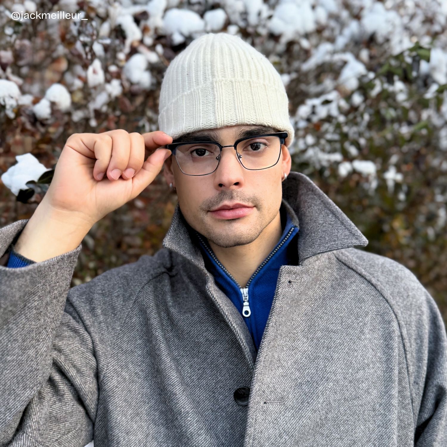 Audrey Blue Browline Glasses Frames for Men | ZEELOOL6