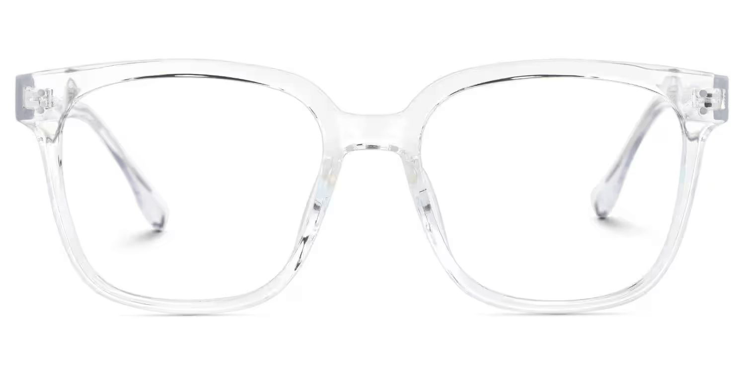 Donnalyn  Square Clear Frame Glasses with Blue-light Blocking Lenses1