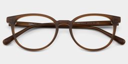 Allison Matte Brown Round Glasses1