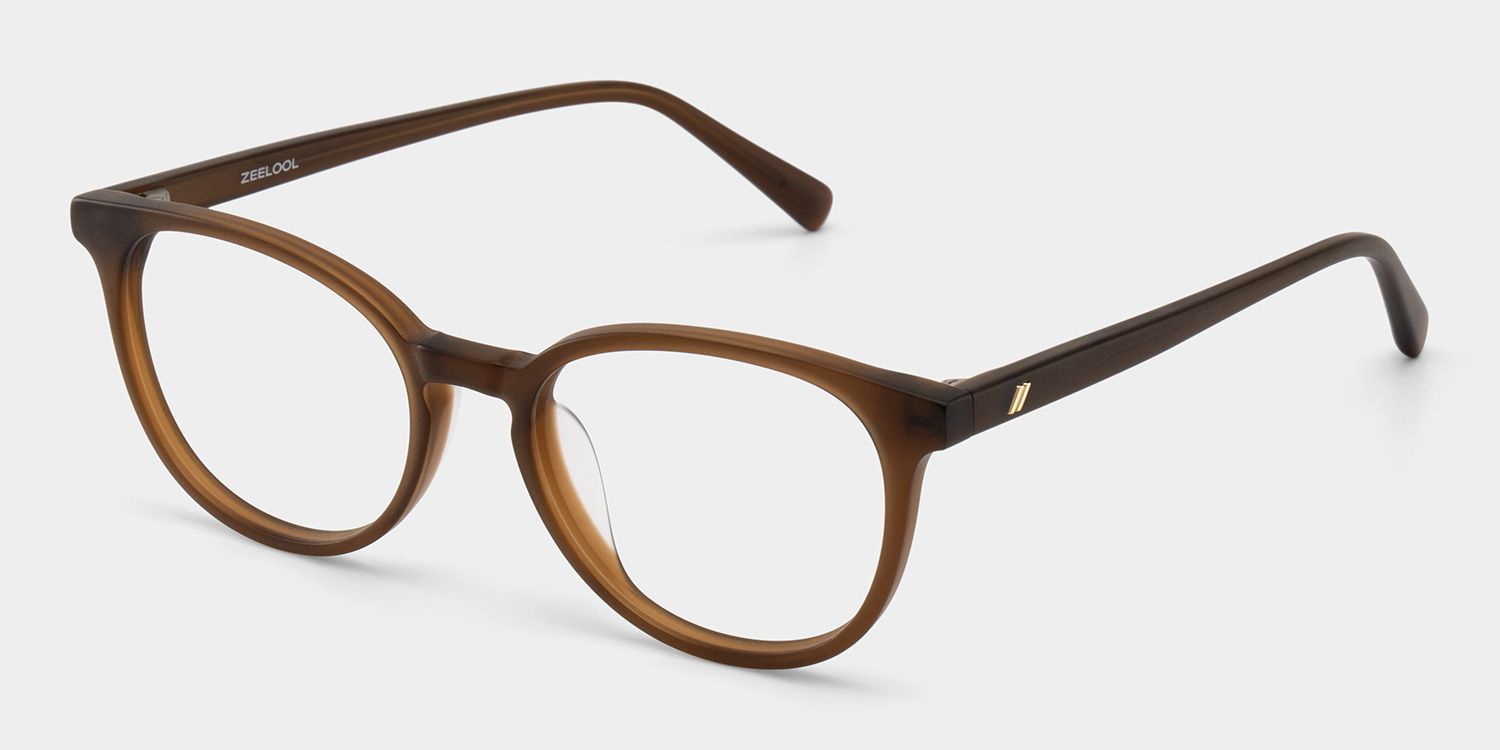 Allison Matte Brown Round Glasses for the Female | ZEELOOL2
